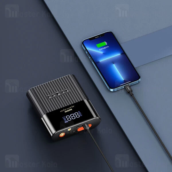 پاوربانک و کمپرسور باد و جامپ استارتر  Remax RPP-275 POWER BANK PORTABLE 8800mAh Jump Starter Air Pump