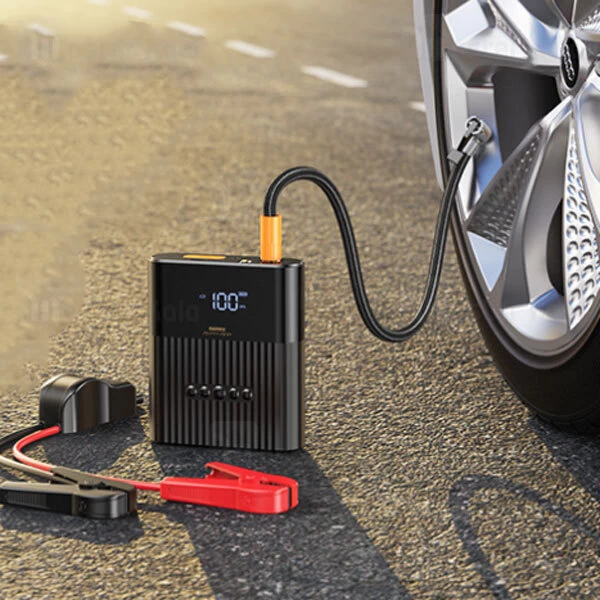 پاوربانک و کمپرسور باد و جامپ استارتر  Remax RPP-275 POWER BANK PORTABLE 8800mAh Jump Starter Air Pump