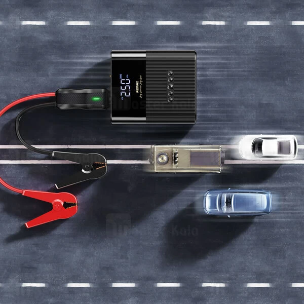 پاوربانک و کمپرسور باد و جامپ استارتر  Remax RPP-275 POWER BANK PORTABLE 8800mAh Jump Starter Air Pump