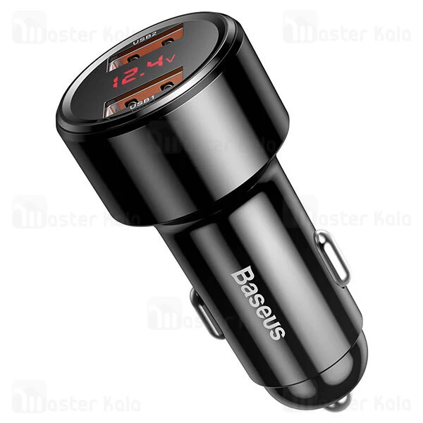 شارژر فندکی Baseus Magic Digital Display Dual QC Quick Car Charger CCMLC20A-01 45W