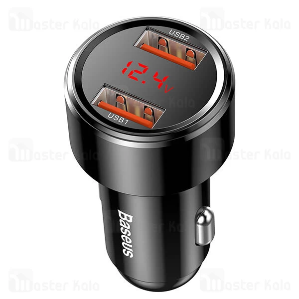 شارژر فندکی Baseus Magic Digital Display Dual QC Quick Car Charger CCMLC20A-01 45W