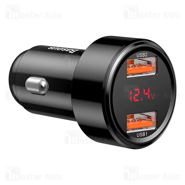 شارژر فندکی Baseus Magic Digital Display Dual QC Quick Car Charger CCMLC20A-01 45W