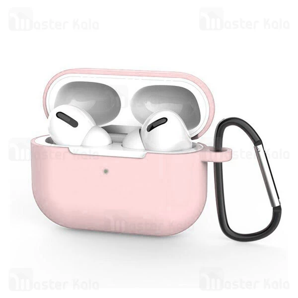 کاور محافظ سیلیکونی هندزفری اپل Apple AirPods Pro Silicone Case دارای قلاب آویز