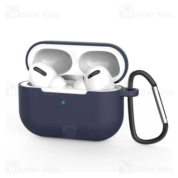کاور محافظ سیلیکونی هندزفری اپل Apple AirPods Pro Silicone Case دارای قلاب آویز
