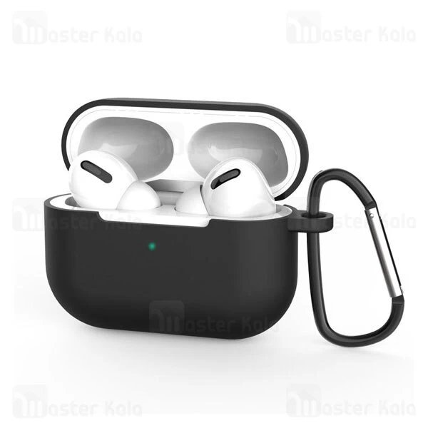 کاور محافظ سیلیکونی هندزفری اپل Apple AirPods Pro Silicone Case دارای قلاب آویز