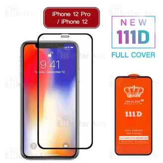 محافظ صفحه شیشه ای تمام صفحه تمام چسب آیفون Apple iPhone 12 / iPhone 12 Pro 111D Glass