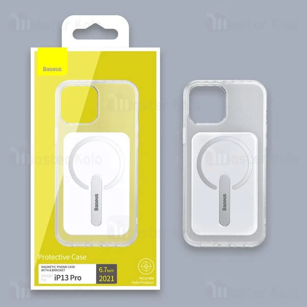 قاب محافظ مگنتی بیسوس آیفون Apple iPhone 13 Baseus Magnetic Phone Case ARCX000002 استند دار