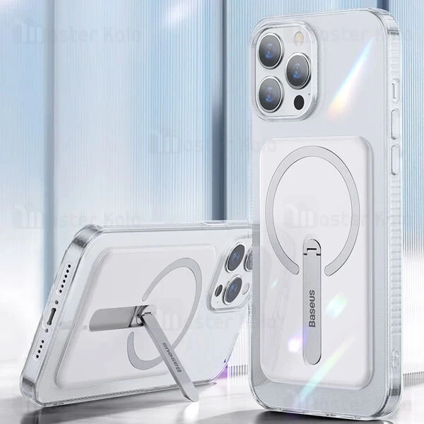 قاب محافظ مگنتی بیسوس آیفون Apple iPhone 13 Pro Baseus Magnetic Phone Case ARCX000102 استند دار