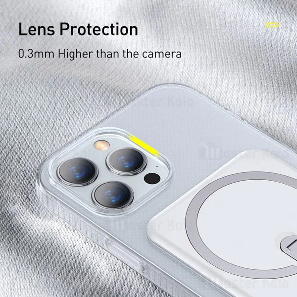 قاب محافظ مگنتی بیسوس آیفون Apple iPhone 13 Pro Baseus Magnetic Phone Case ARCX000102 استند دار