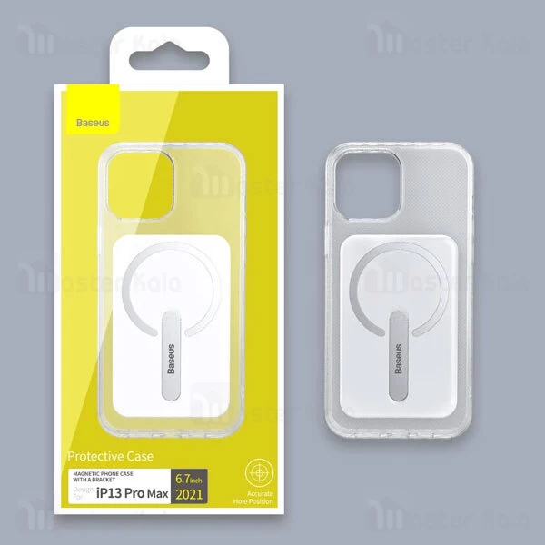 قاب محافظ مگنتی بیسوس آیفون Apple iPhone 13 Pro Max Baseus Magnetic Phone Case ARCX000202 استند دار
