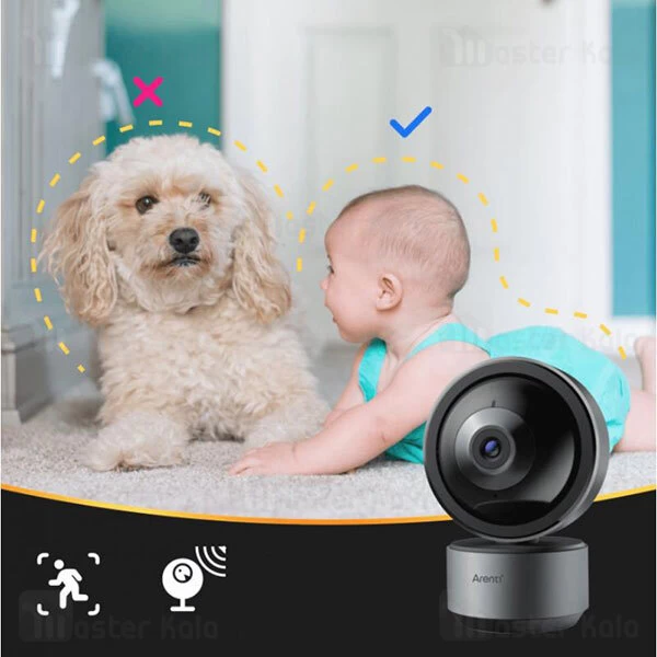 دوربین مداربسته 360 درجه Arenti Dome1 Ultra HD 3MP/2K Indoor Pan Tilt Zoom Privacy Camera