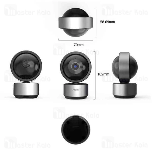 دوربین مداربسته 360 درجه Arenti Dome1 Ultra HD 3MP/2K Indoor Pan Tilt Zoom Privacy Camera