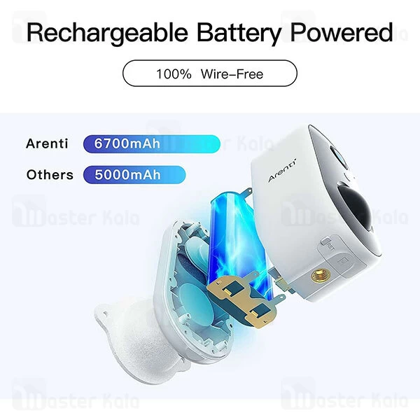 دوربین مداربسته Arenti GO1 and SP1 FHD 1080p Wire Free Wifi Battery Solar Panel