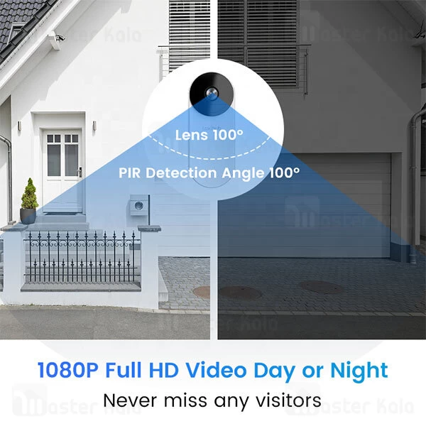 زنگ در هوشمند آرنتی Arenti Laxihub BellCam 1080p Battery Video Doorbell همراه با کارت حافظه