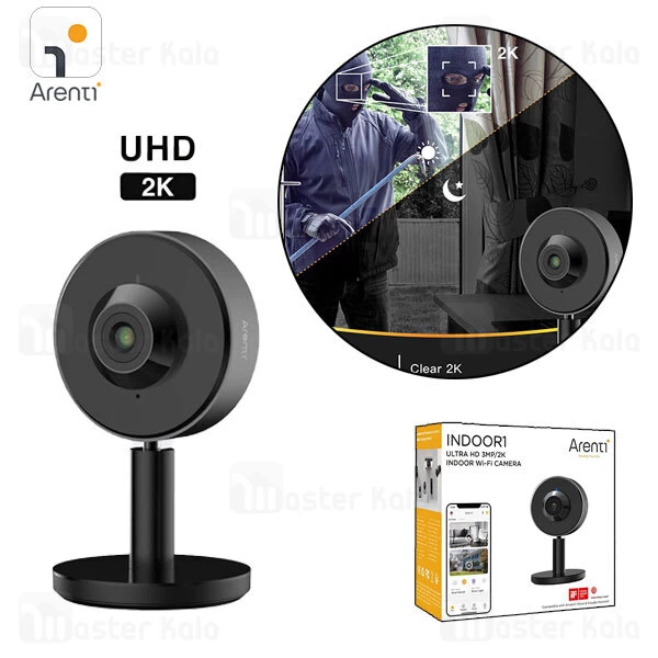 دوربین مداربسته تحت شبکه Arenti Indoor1 Ultra HD 3MP/2K Indoor Wi-fi Camera