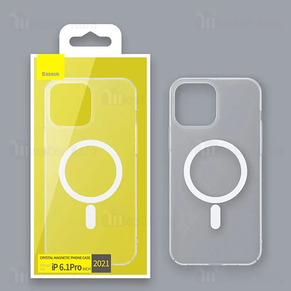 قاب مگنتی ایفون Apple iPhone 12 / 12 Pro Baseus Crystal Magnetic Case ARJT000602