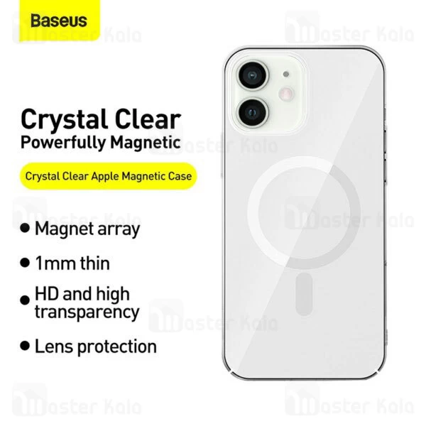 قاب مگنتی ایفون Apple iPhone 12 / 12 Pro Baseus Crystal Magnetic Case ARJT000602