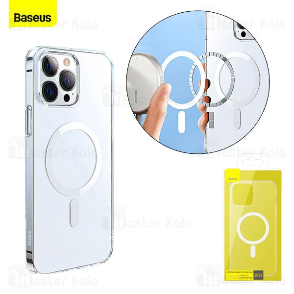 قاب مگنتی ایفون Apple iPhone 12 Pro Max Baseus Crystal Magnetic Case ARJT000702