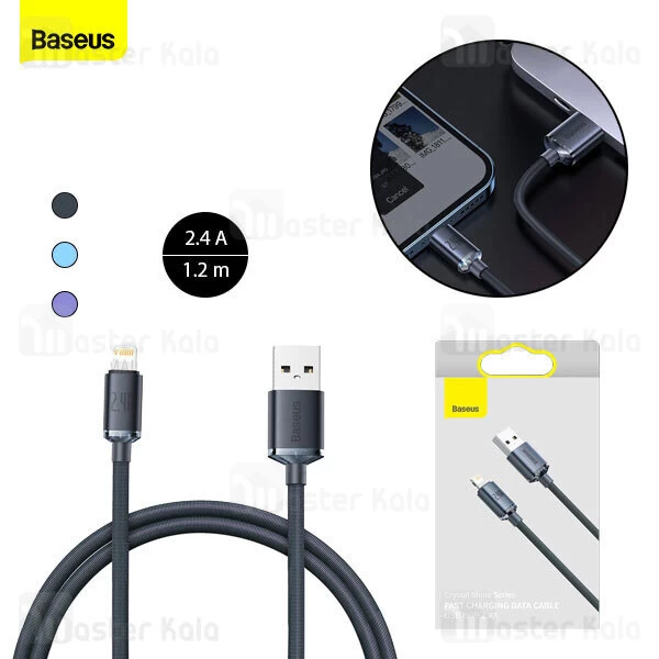 کابل لایتنینگ بیسوس Baseus Crystal Shine Series CAJY000001 Lightning 2.4A