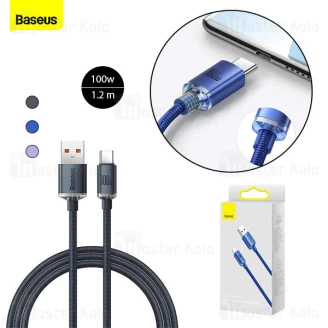 کابل Type C فست شارژ بیسوس Baseus Crystal Shine Series CAJY000401 طول 1.2 متر توان 100 وات