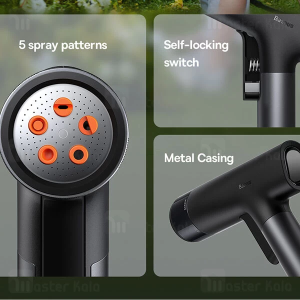 شلنگ و نازل کارواش Baseus GF4 Horticulture Watering Spray Nozzle 15m CPYY010101