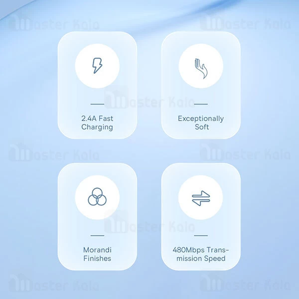 کابل لایتنینگ بیسوس Baseus Jelly Liquid Silica Gel CAGD000001 Lightning 2.4A