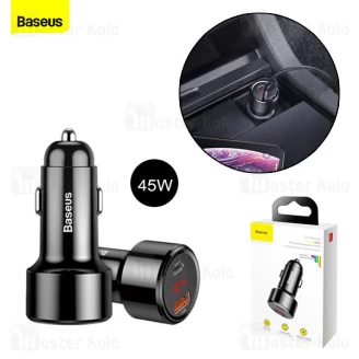 شارژر فندکی فست شارژ بیسوس Baseus Magic Digital Display PPS QC PD CCMLC20C-01 توان 45 وات