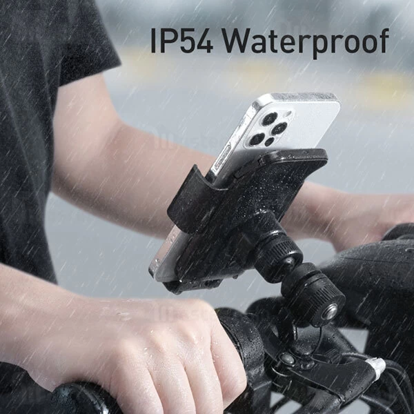 هولدر هوشمند Baseus Smart Solar Power Wireless Cycling Electric Holder SUZG010001