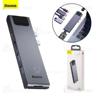 هاب و رم ریدر بیسوس Baseus Thunderbolt C Pro Smart Hub CAHUB-L0G توان 87 وات مخصوص MacBook Pro