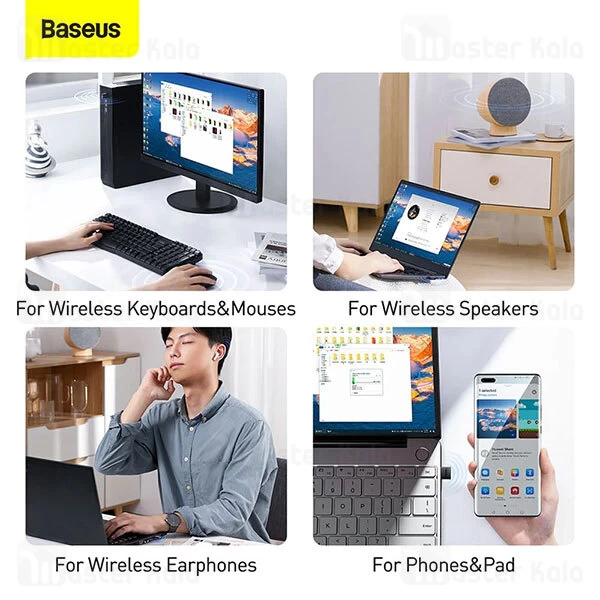 دانگل بلوتوث بیسوس Baseus Wireless Adaptors BA04 ZJBA000001