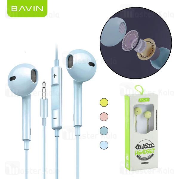 هندزفری سیمی Bavin HX831 Soft Candy Color Wired In-Ear Earphone 3.5mm Jack