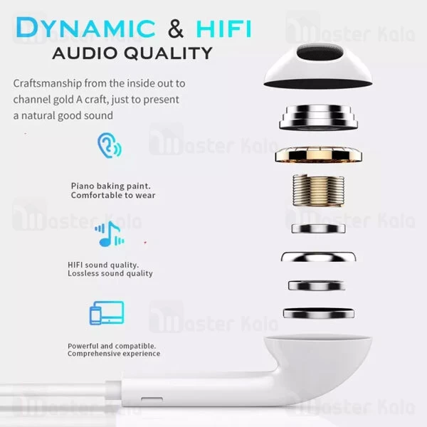 هندزفری سیمی باوین Bavin HX833 Perfect Sound Wired Headset Lightning Cable