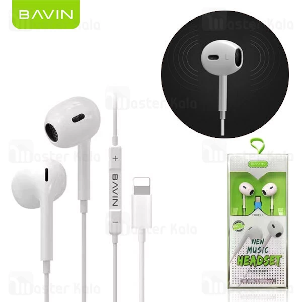 هندزفری سیمی باوین Bavin HX856 New Music Wired Headset Lightning Cable