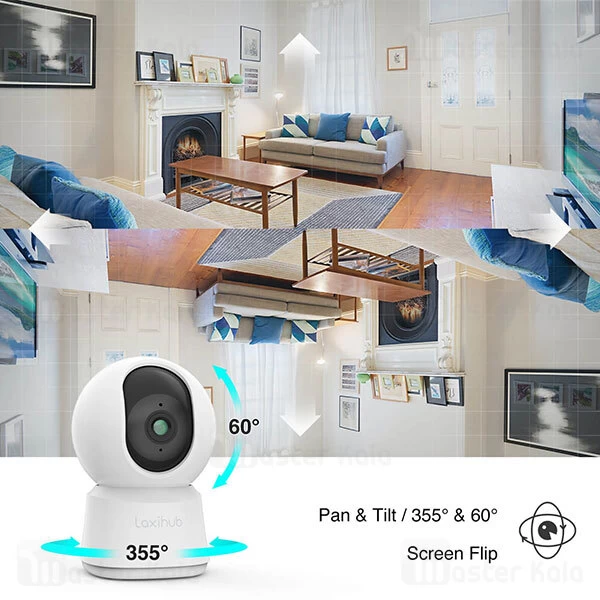 دوربین مداربسته 360 درجه Laxihub P2 1080p Indoor Pan Tilt Privacy Camera