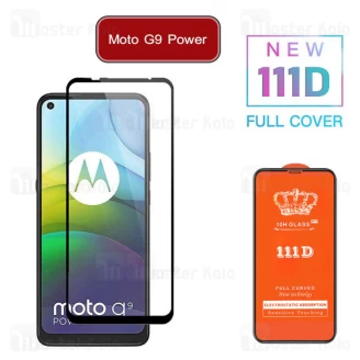 محافظ صفحه شیشه ای تمام صفحه تمام چسب موتورولا Motorola Moto G9 Power 111D Glass