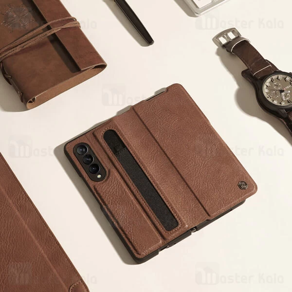قاب چرمی نیلکین سامسونگ Samsung Galaxy Z Fold3 5G Nillkin Aoge Leather Cover Case