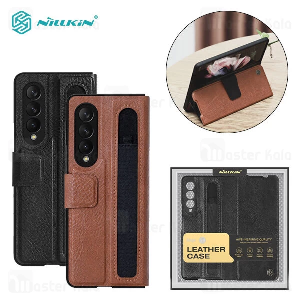 قاب چرمی نیلکین سامسونگ Samsung Galaxy Z Fold3 5G Nillkin Aoge Leather Cover Case