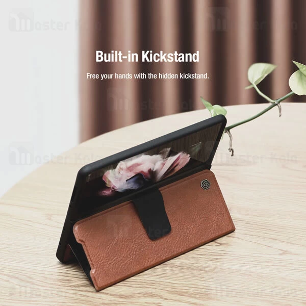قاب چرمی نیلکین سامسونگ Samsung Galaxy Z Fold3 5G Nillkin Aoge Leather Cover Case