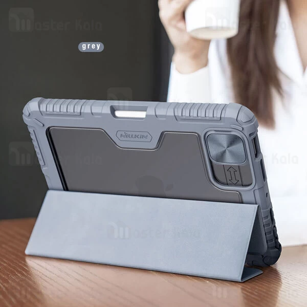 کاور چرمی هوشمند نیلکین آیپد Apple iPad Mini 6 2021 Nillkin Bumper Leather Case Pro