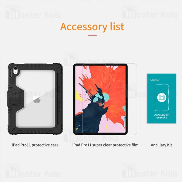 کیف چرمی هوشمند نیلکین آیپد پرو Apple iPad Pro 11 2018 Nillkin Bumper Leather