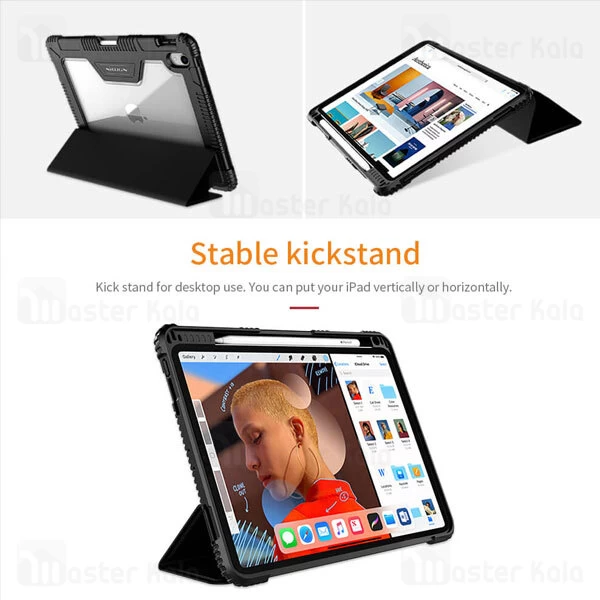 کیف چرمی هوشمند نیلکین آیپد پرو Apple iPad Pro 11 2018 Nillkin Bumper Leather