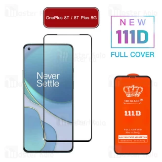 محافظ صفحه شیشه ای تمام صفحه تمام چسب وان پلاس OnePlus 8T / 8T Plus 5G 111D Glass