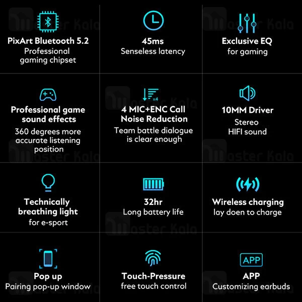 هندزفری بلوتوث QCY G1 Low Latency True Wireless Gaming Earbuds