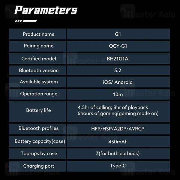 هندزفری بلوتوث QCY G1 Low Latency True Wireless Gaming Earbuds