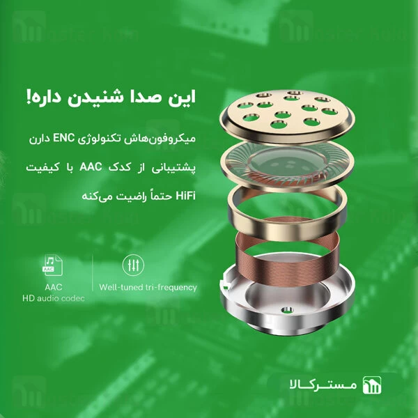 هندزفری بلوتوث دوگوش کیو سی وای Xiaomi QCY T17 Youth Buds TWS ENC BH21Q17A