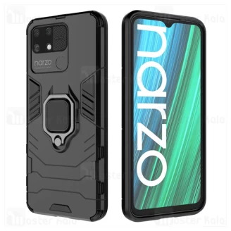 گارد ضد ضربه انگشتی ریلمی Realme Narzo 50A Black Panther KEYSION ShockProof Armor Ring