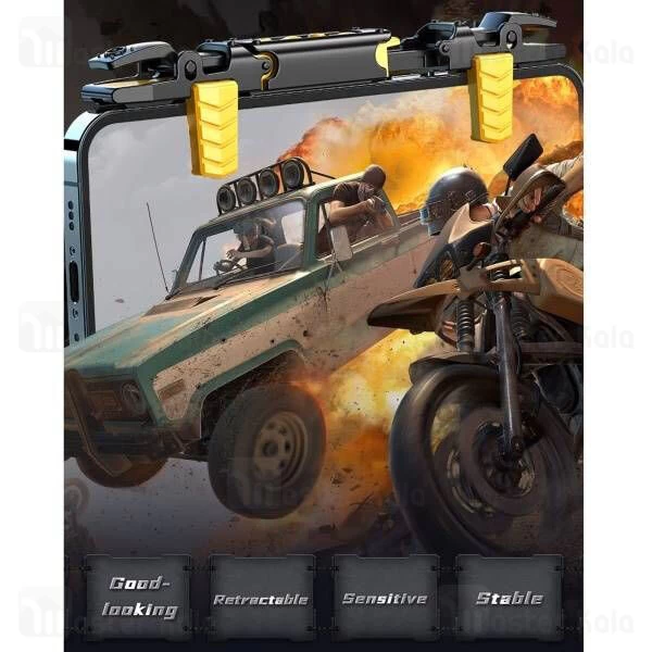 دسته بازی انگشتی موبایل راک Rock G02 Shooting Game Controller Retractable