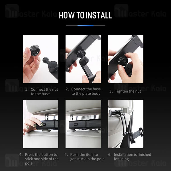 هولدر صندلی عقب Rock RPH0876 Universal Stretchable Car Headrest Mount