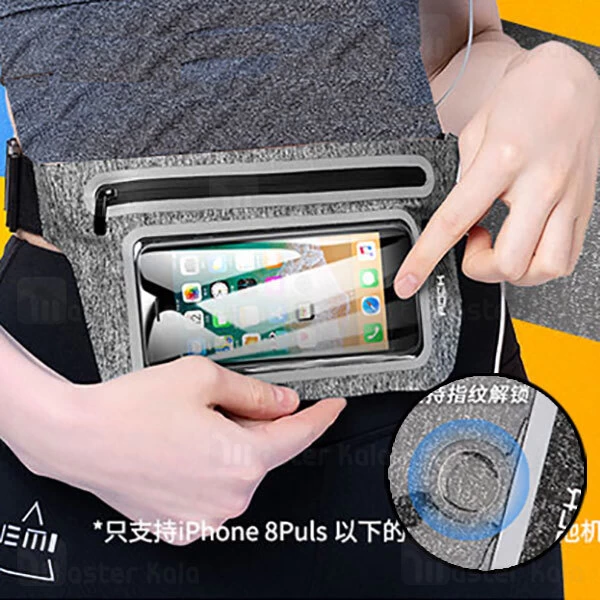 کیف کمری Rock RST1038 Slim Sports Waist Bag Transparent Window Version