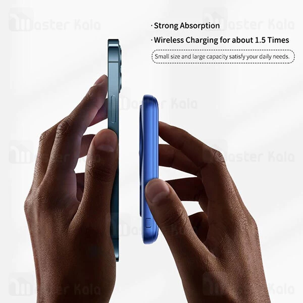 پاوربانک وایرلس 10000 راک اسپیس Rock Space T113 Magnetic Wireless Charger PD Power Bank توان 15 وات